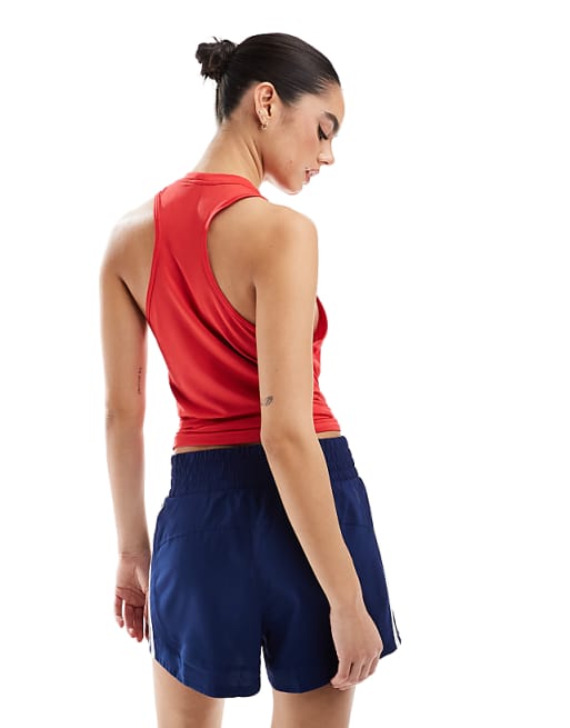 Adidas Training High Waist Pacer Short In Navy