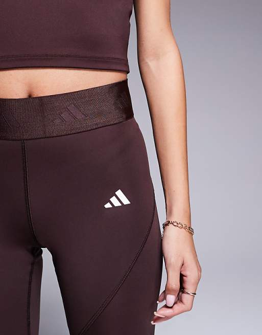 Adidas Training Hyperglam Leggings In Brown