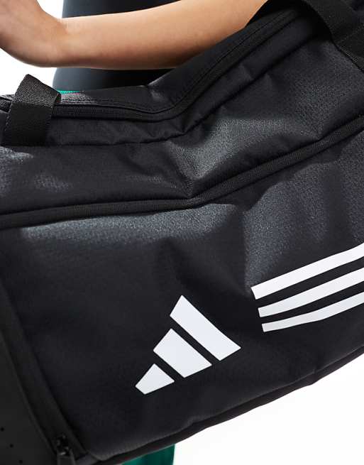Adidas Training Medium Duffle Bag In Black And White