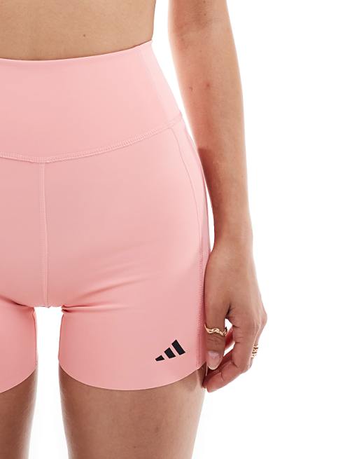 Adidas Training Optime 4" Shorts In Pink