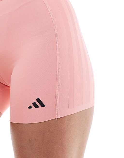 Adidas Training Optime 4" Shorts In Pink
