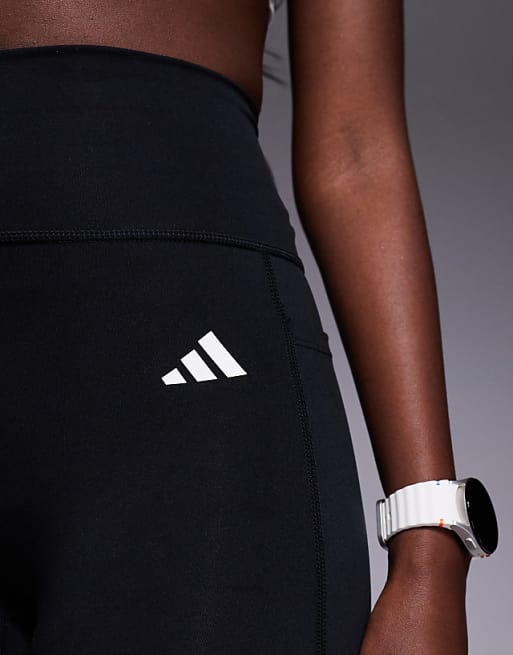 Adidas Training Optime Essentials No Seam Leggings In Black