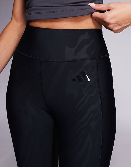 Adidas Training Optime Full Length Legging In Black Print
