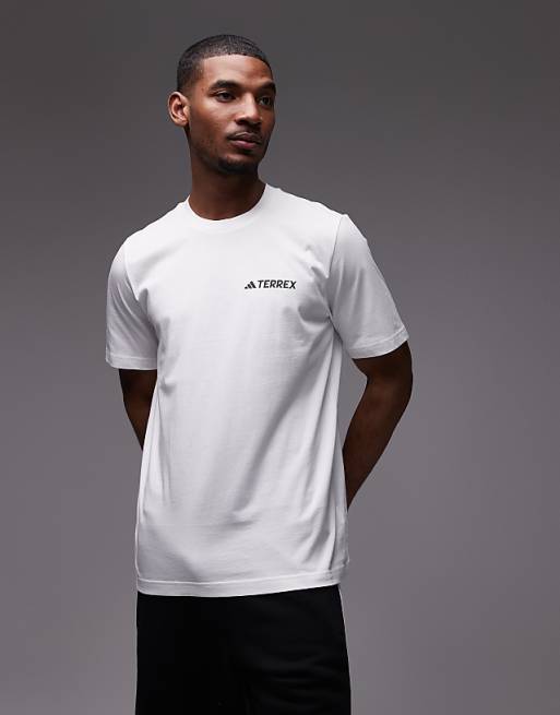 Adidas Training Outdoor Terrex T-shirt With Chest Logo In White
