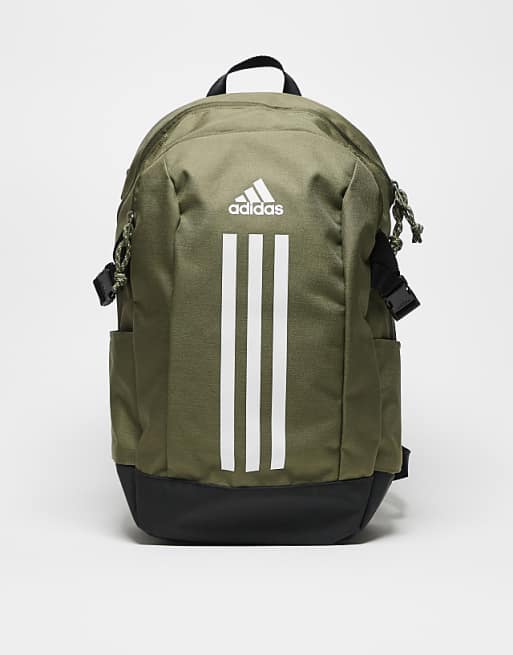 Adidas Training Power Backpack With Reflective 3 Tripes In Stone
