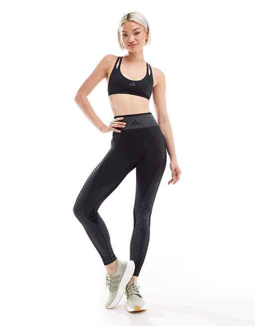 adidas Training seamless 7/8 leggings in black