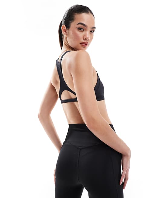 Adidas Training Strength Light Support Bra In Black