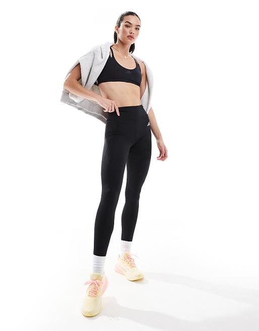 Adidas Training Strength Light Support Bra In Black