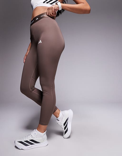 Adidas Training Tech Fit 7/8 In Dark Brown