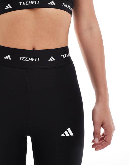 Adidas Training Tech Fit 7/8 Sculpt Leggings In Black