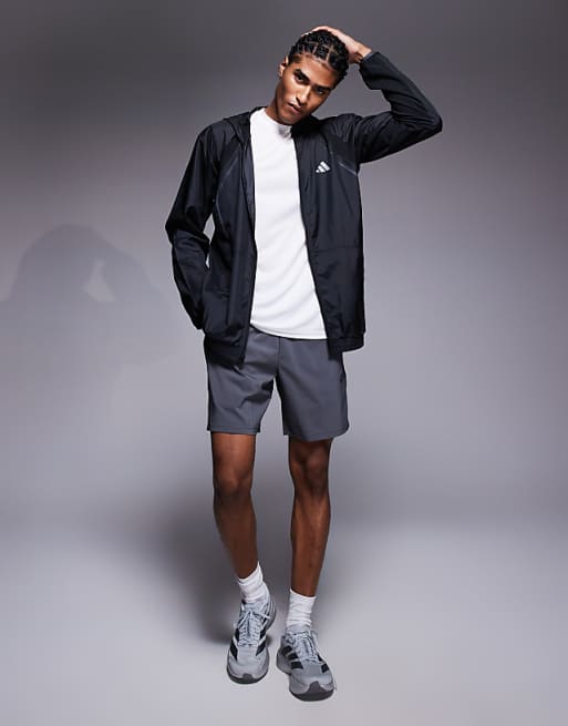 Adidas Training Tech Windbreaker Jacket In Black