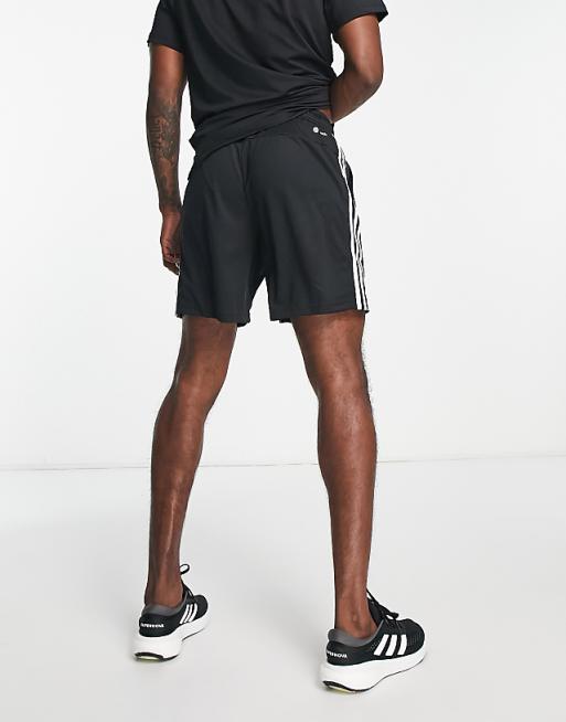 Adidas Training Train Essentials 3 Stripe Shorts In Black