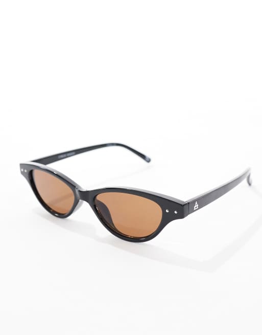 Aire Cybeles Slim Cateye Sunglasses In Black