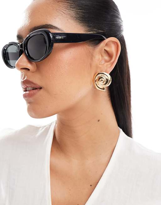 Aire Epsilon oval sunglasses in all black