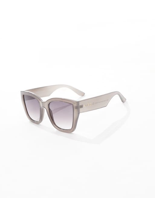 Aire Haedus Oversized Square Sunglasses In Grey Smoke