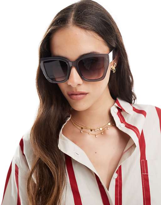 Aire Haedus oversized square sunglasses in grey smoke