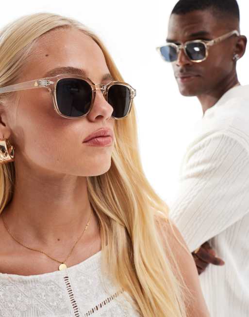 Aire Serpens Square Sunglasses In Crystal
