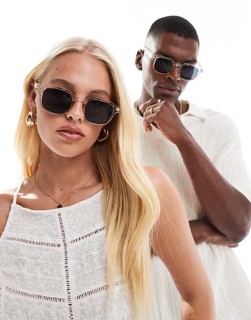 Aire Serpens square sunglasses in crystal