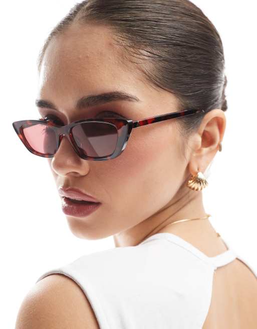 AIRE Titania Slim Sunglasses In Red Tort