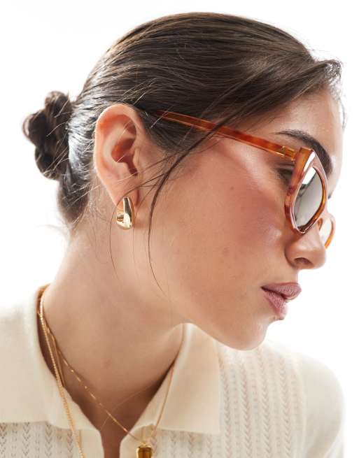 AIRE Titania Slim Sunglasses In Vintage Tort
