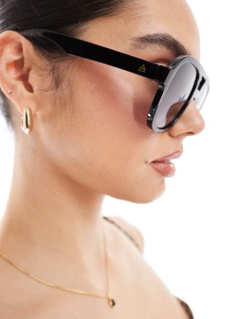 AIRE Whirlpool Aviator Sunglasses In Black