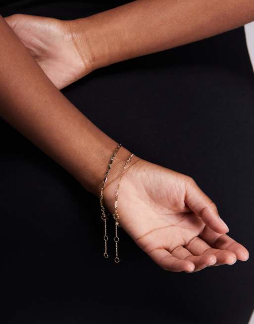ALDO Aseli 2 Pack Of Chain Bracelets In Gold Plated