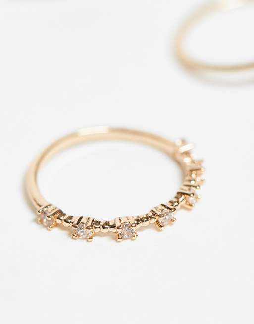 ALDO Matchy Pack Of 6 Celestial Rings In Gold