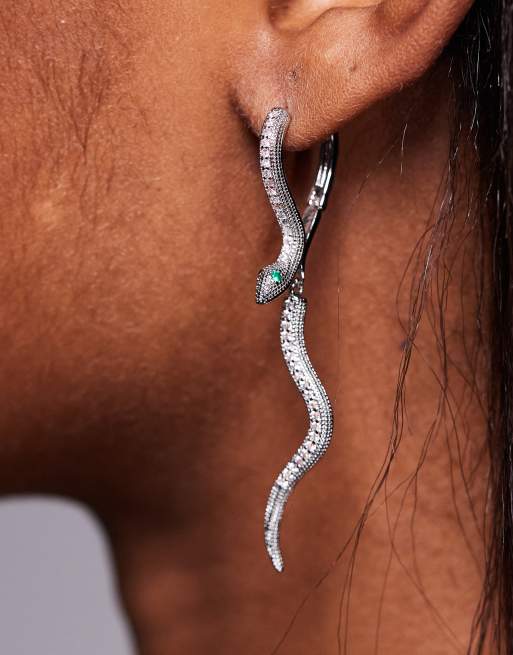 ALDO Slytheria Pave Snake Earrings In Gold