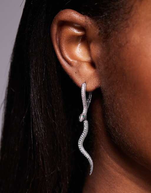 ALDO slytheria pave snake earrings in gold