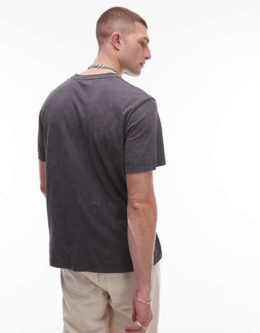 Allsaints Saka T-shirt In Washed Black