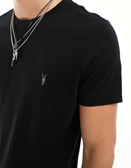 AllSaints Tonic Crew T-shirt In Jet Black