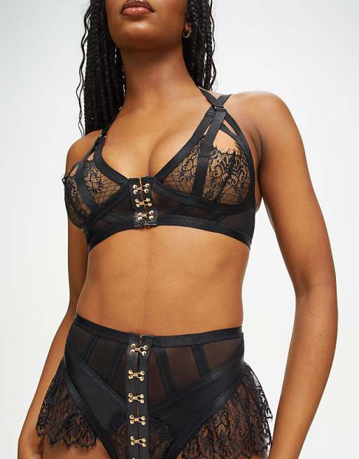 Ann Summers Exuberant crotchless set in black