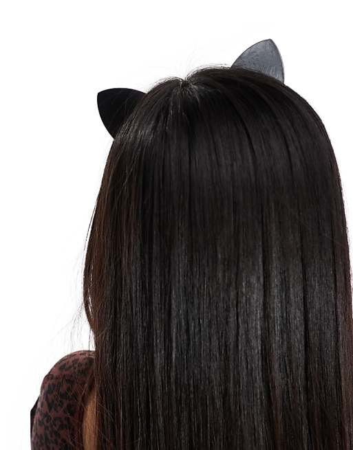 Ann Summers Halloween Diamante Cat Ears Headband In Black
