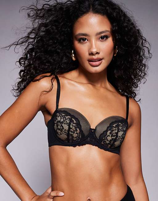 Ann Summers Sexy lace padded multiway bra in black