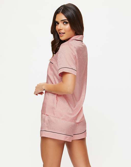 Ann Summers Signature Satin Pj Set In Pink