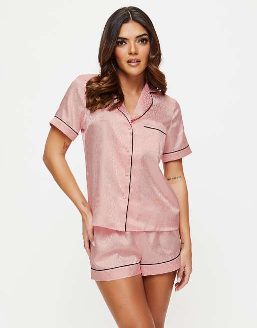 Ann Summers Signature satin pj set in pink