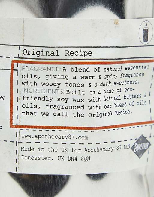 Apothecary 87 Soy Candle - Original Recipe