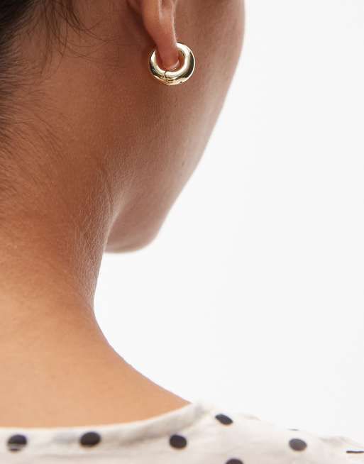 ARKET Chunky Hoop Earrings In Gold Plated Brass