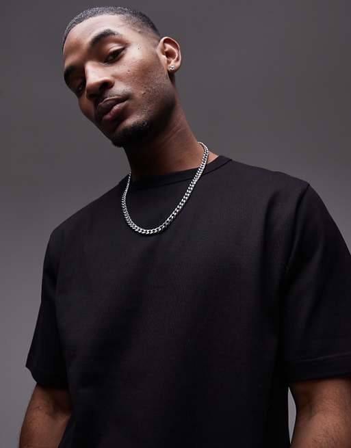 ARKET Heavyweight Jersey Oversized T-shirt In Black