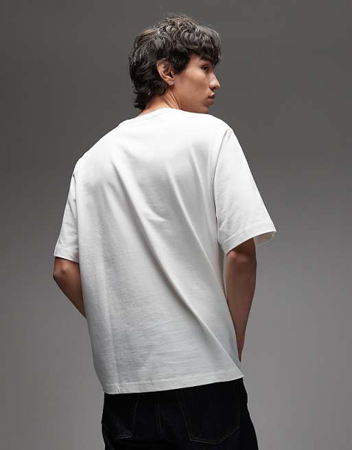 ARKET Heavyweight Jersey Oversized T-shirt In White