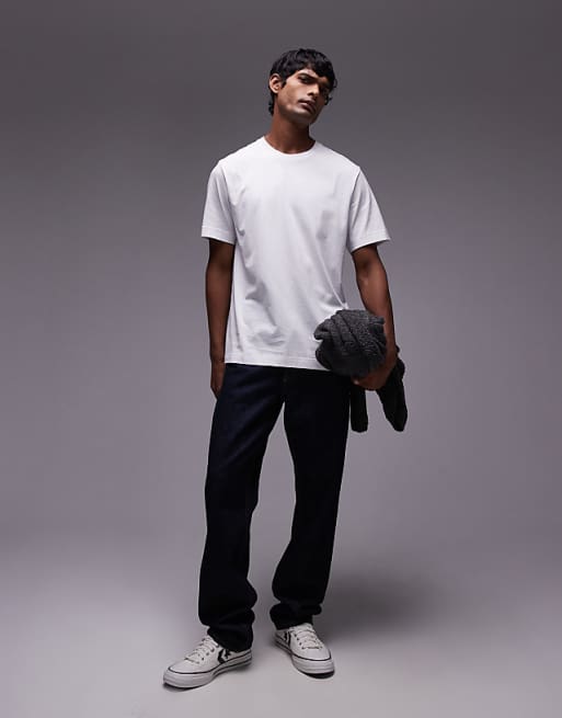 ARKET Jersey T-shirt In White