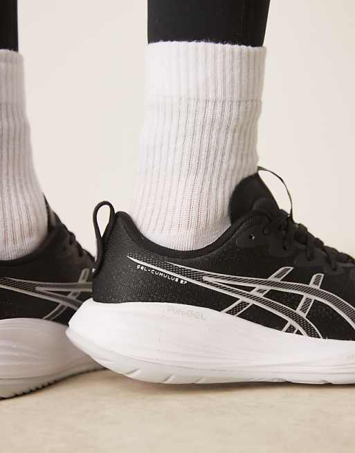 Asics Gel-cumulus 27 Running Trainers In Black And Concrete