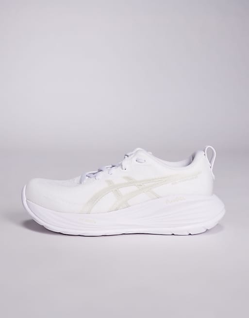 Asics Gel-Cumulus 27 Running Trainers In White And Grey