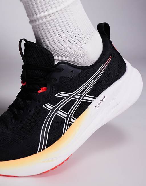 Asics Gel-Pulse 16 Running Trainers In Black And White