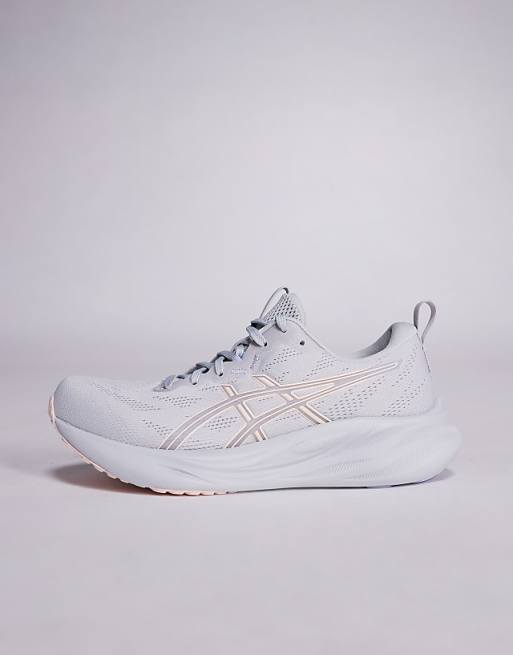 Asics Gel-Pulse 16 Running Trainers In Grey And Pink