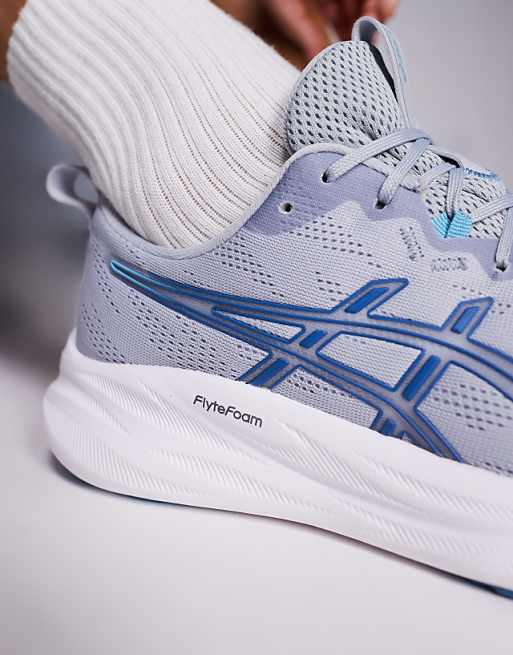 Asics Gel-Pulse 16 Running Trainers In Piedmont Grey And Winter Sea