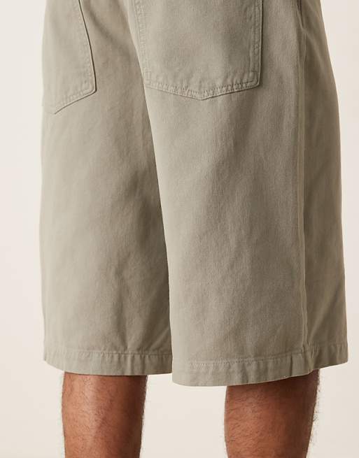DESGIN Denim Jort In Grey