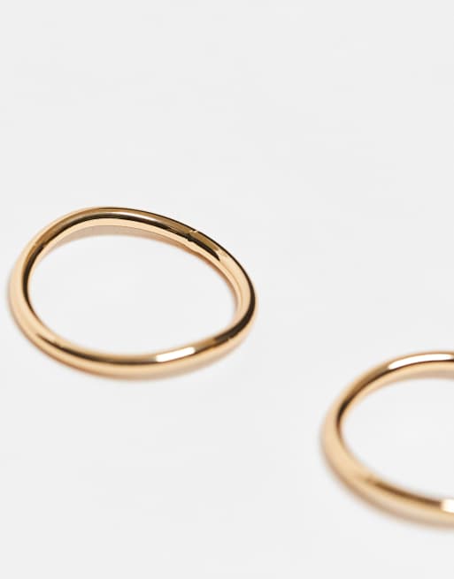 DESIGN 14k Gold Plated Stacking Ring In Thin Tubular Design