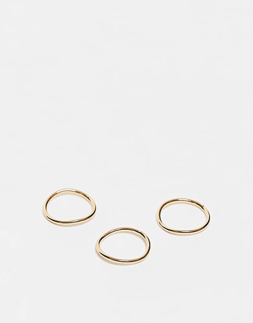DESIGN 14k gold plated stacking ring in thin tubular design