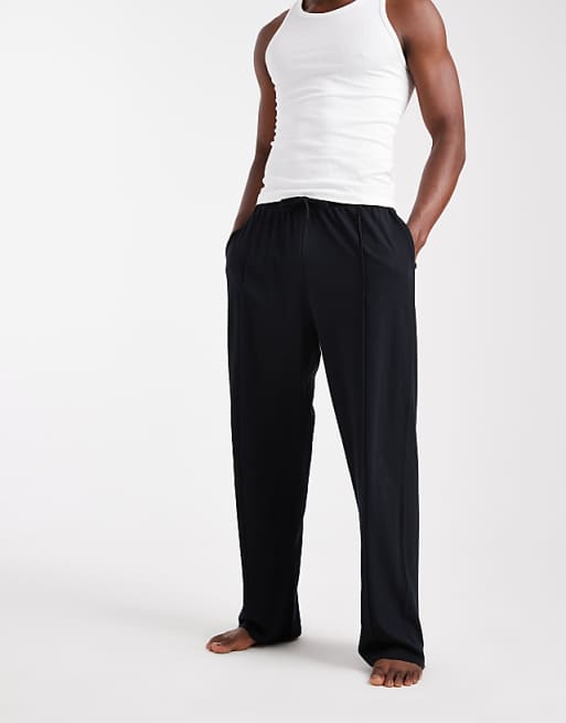 DESIGN 2 Pack Lounge Bottoms In Black And Grey Marl